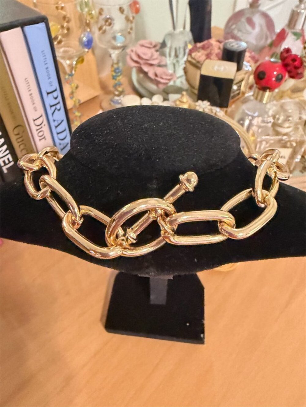 PAPER CLIP GOLDTON CHAIN NECKLACE - Picture 2 of 2